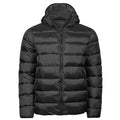 Black - Front - Tee Jays Unisex Adult Lite Hooded Padded Jacket