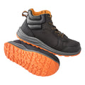 Black-Grey-Orange - Back - WORK-GUARD by Result Unisex Adult Stirling Nubuck Safety Boots