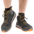 Black-Grey-Orange - Side - WORK-GUARD by Result Unisex Adult Stirling Nubuck Safety Boots