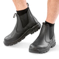 Black - Back - WORK-GUARD by Result Unisex Adult Kane Leather Safety Dealer Boots