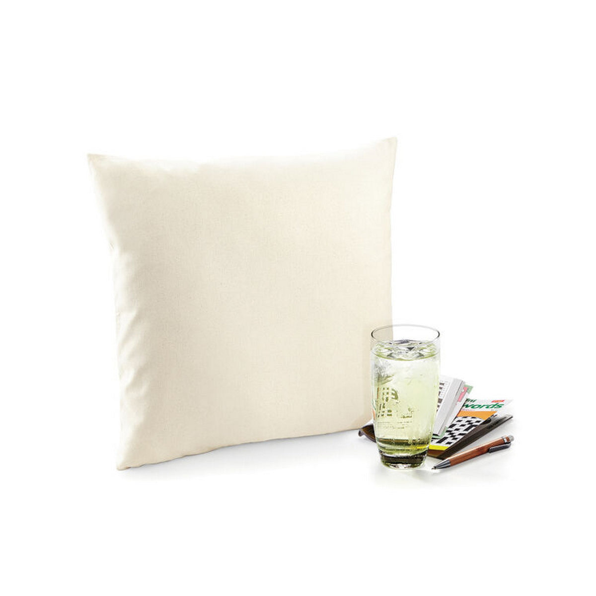 Natural - Back - Westford Mill Fairtrade Cushion Cover