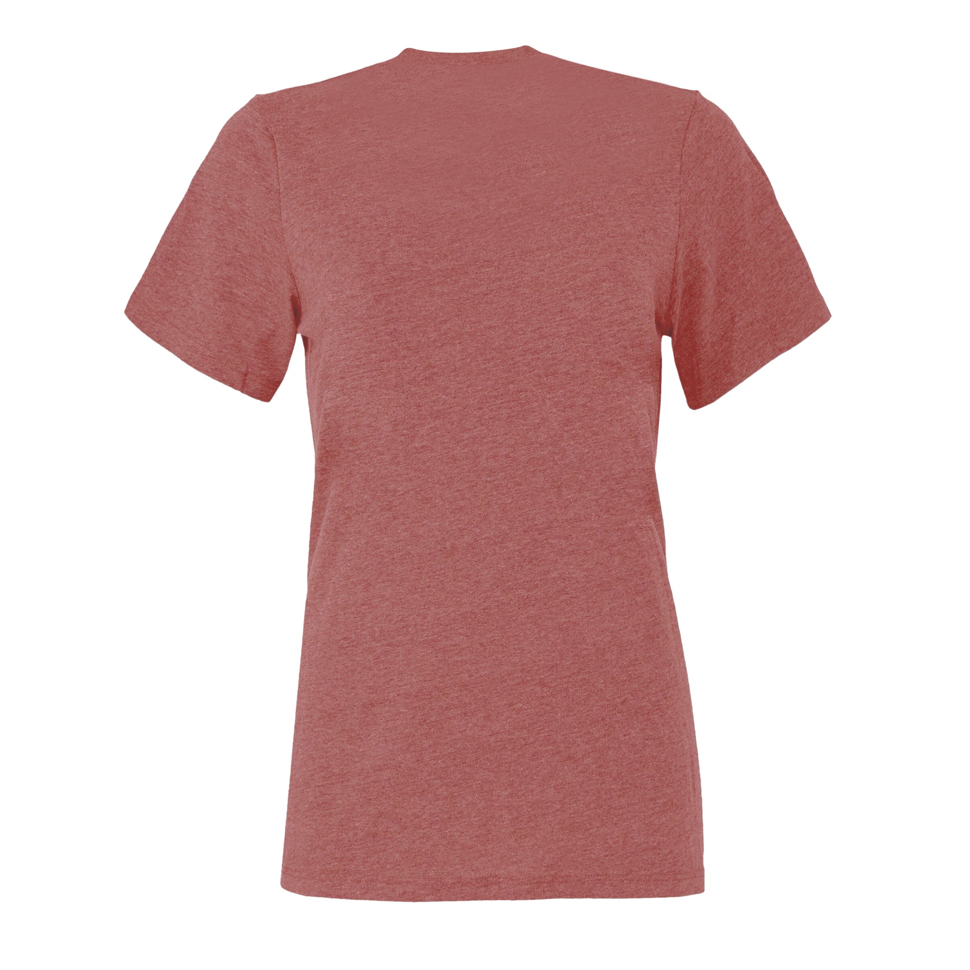 Mauve - Back - Bella + Canvas Womens-Ladies Heather Jersey Relaxed Fit T-Shirt