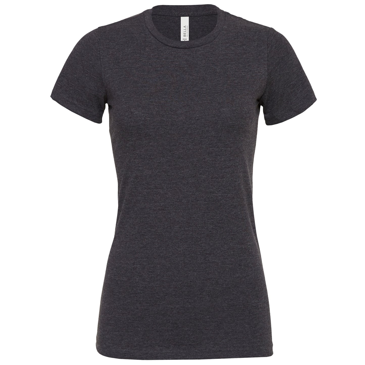 Dark Grey - Front - Bella + Canvas Womens-Ladies Heather Jersey Relaxed Fit T-Shirt