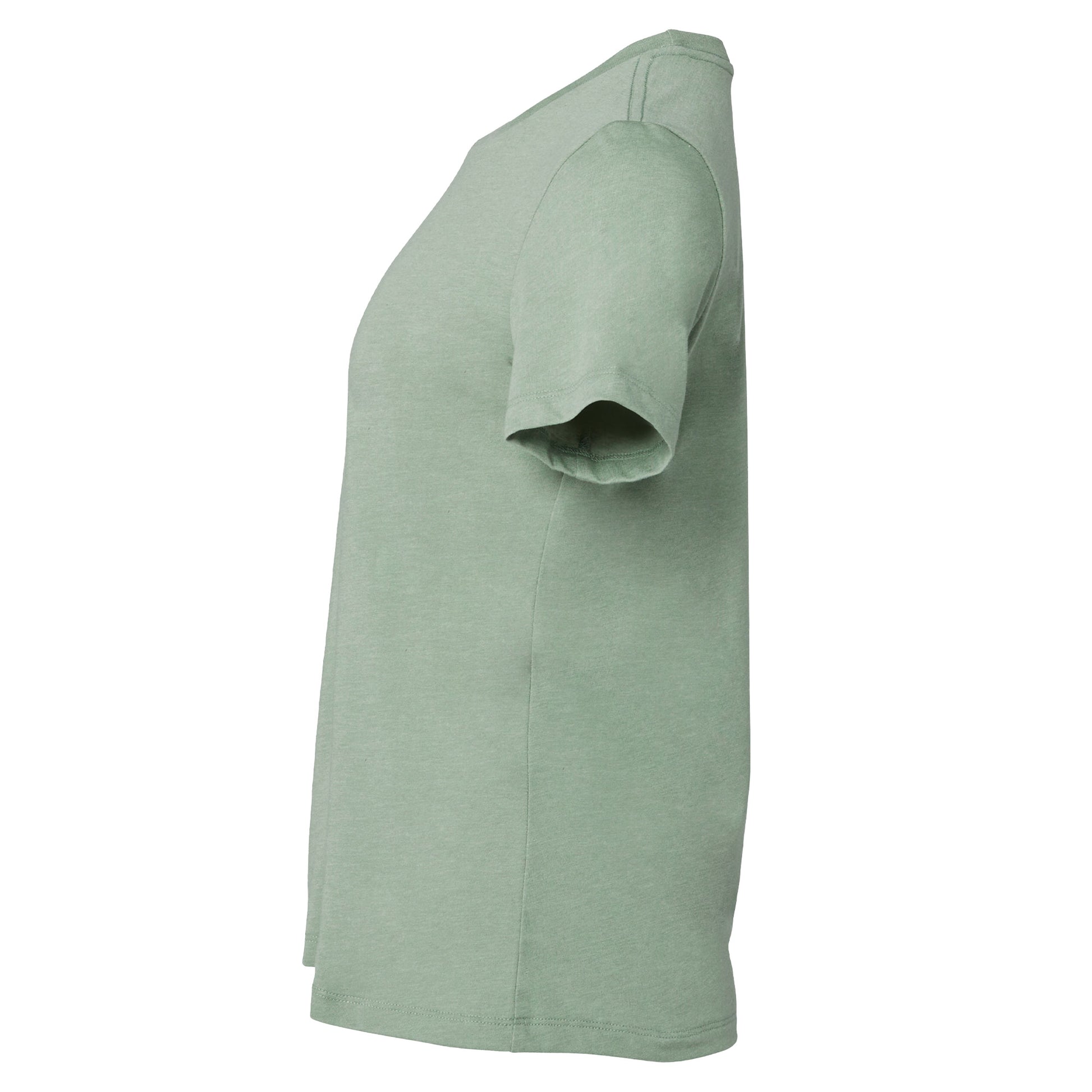 Sage Green - Side - Bella + Canvas Womens-Ladies Heather Jersey Relaxed Fit T-Shirt