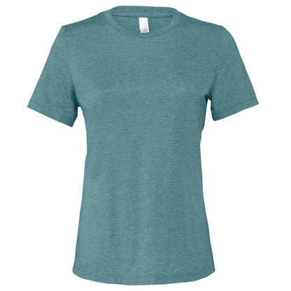 Deep Teal - Front - Bella + Canvas Womens-Ladies Heather Jersey Relaxed Fit T-Shirt