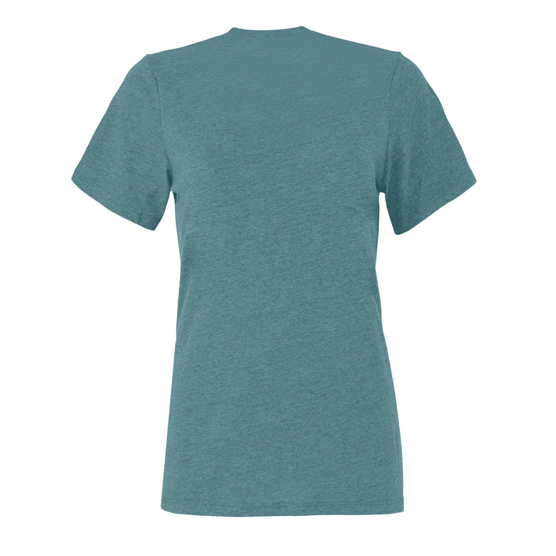 Deep Teal - Back - Bella + Canvas Womens-Ladies Heather Jersey Relaxed Fit T-Shirt