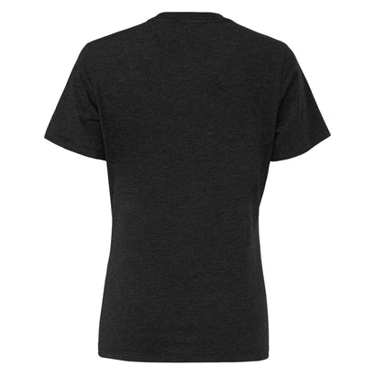 Black - Back - Bella + Canvas Womens-Ladies Heather Jersey Relaxed Fit T-Shirt