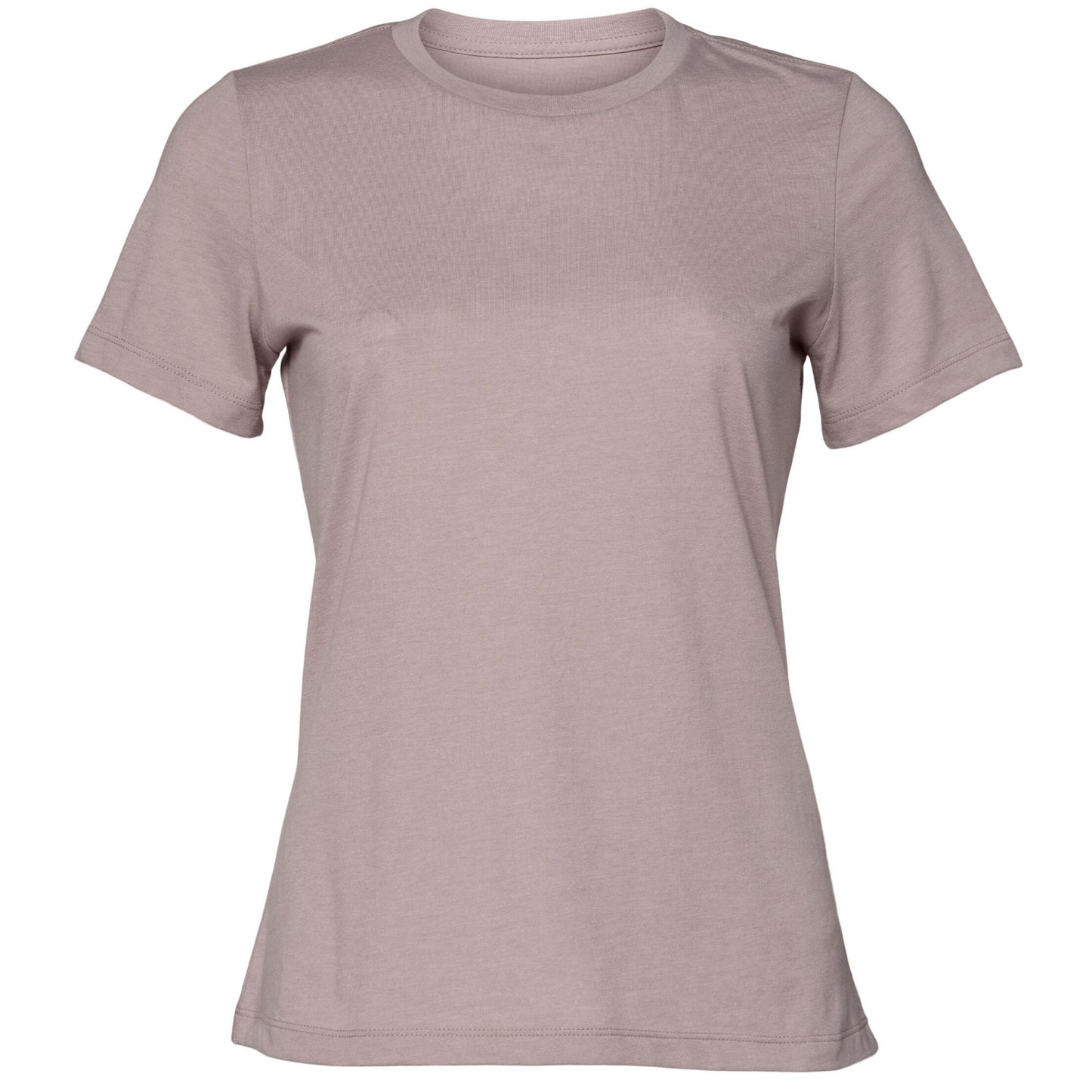 Pink Gravel - Front - Bella + Canvas Womens-Ladies Heather Jersey Relaxed Fit T-Shirt
