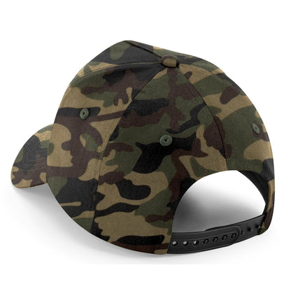 Jungle Camo - Back - Beechfield 5 Panel Removable Patch Baseball Cap