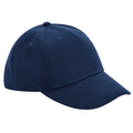 Navy Blue - Front - Beechfield 5 Panel Organic Cotton Baseball Cap