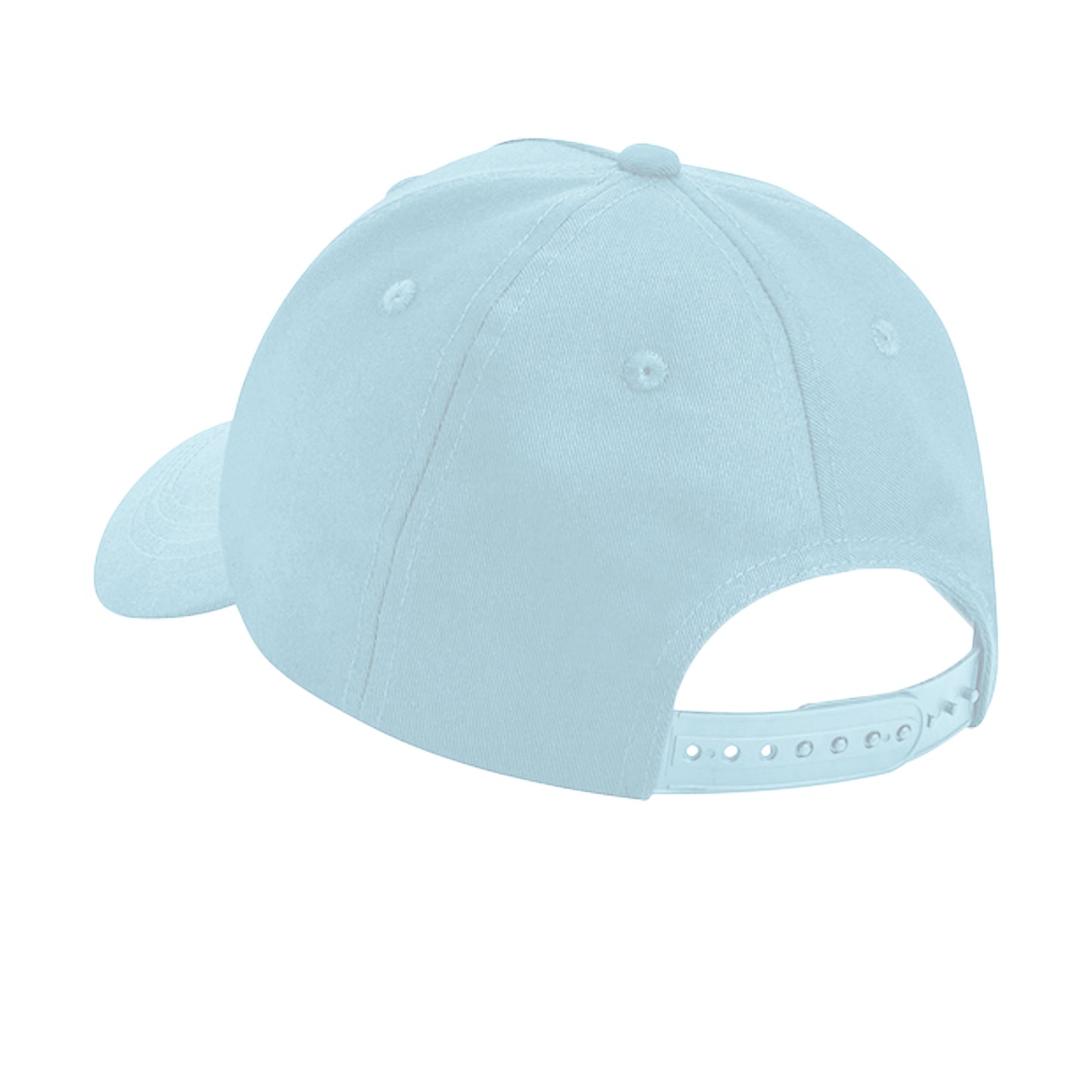Powder Blue - Back - Beechfield 5 Panel Organic Cotton Baseball Cap