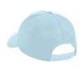 Powder Blue - Back - Beechfield 5 Panel Organic Cotton Baseball Cap