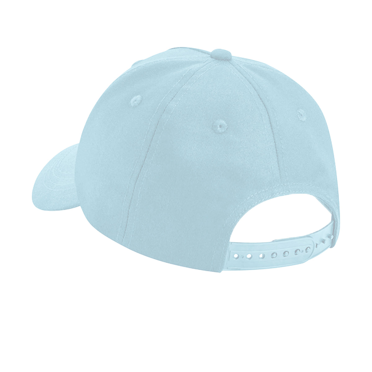 Powder Blue - Back - Beechfield 5 Panel Organic Cotton Baseball Cap