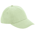 Pistachio - Front - Beechfield 5 Panel Organic Cotton Baseball Cap