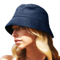 Navy Blue - Back - Beechfield Unisex Adult Organic Cotton Bucket Hat