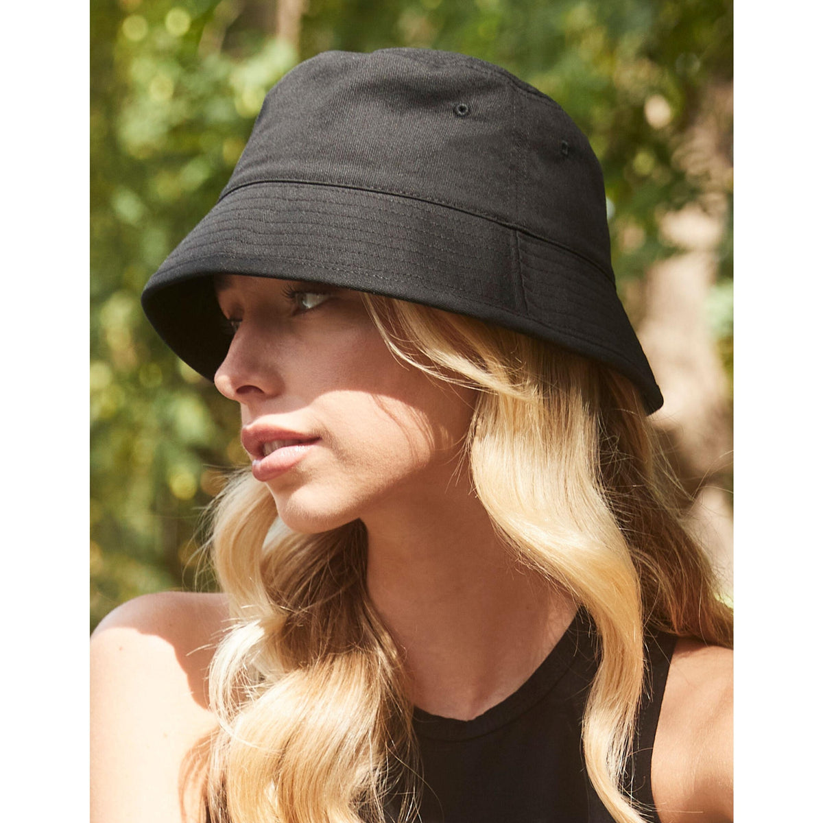 Sky Blue - Front - Beechfield Unisex Adult Organic Cotton Bucket Hat