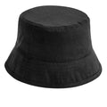 Black - Front - Beechfield Unisex Adult Organic Cotton Bucket Hat