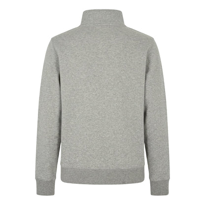 Heather Grey - Back - Kustom Kit Mens Quarter Zip Sweatshirt