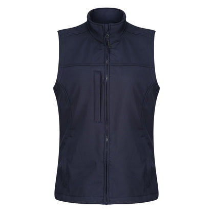 Navy-Navy - Front - Regatta Womens-Ladies Flux Softshell Gilet