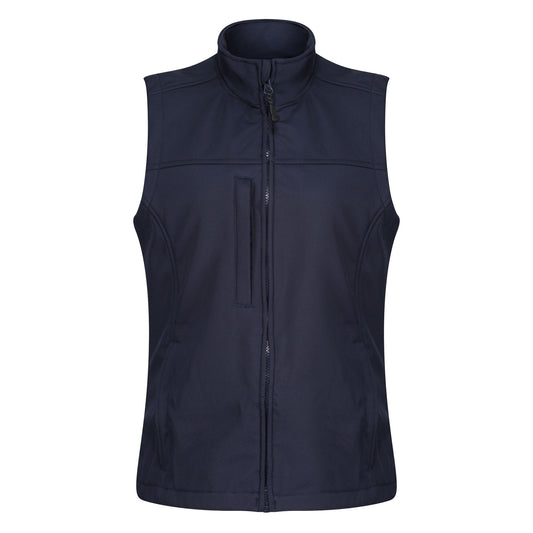 Navy-Navy - Front - Regatta Womens-Ladies Flux Softshell Gilet
