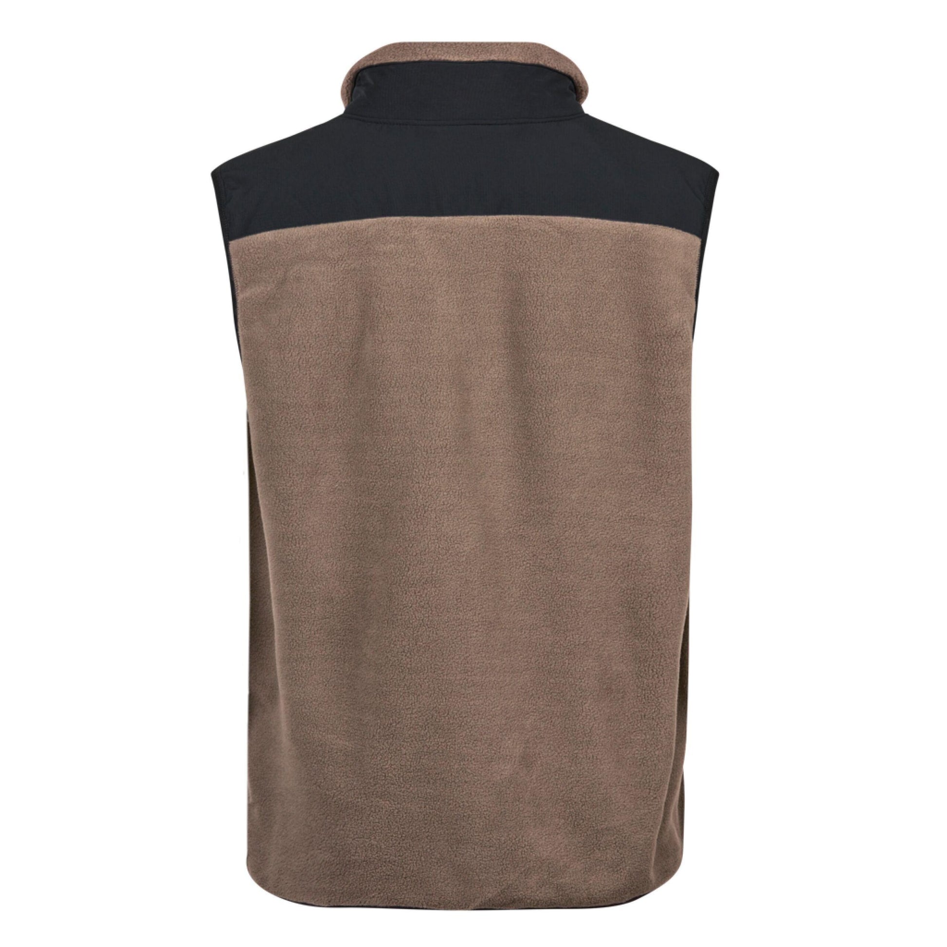 Clay-Black - Side - Tee Jays Mens Mountain Fleece Body Warmer
