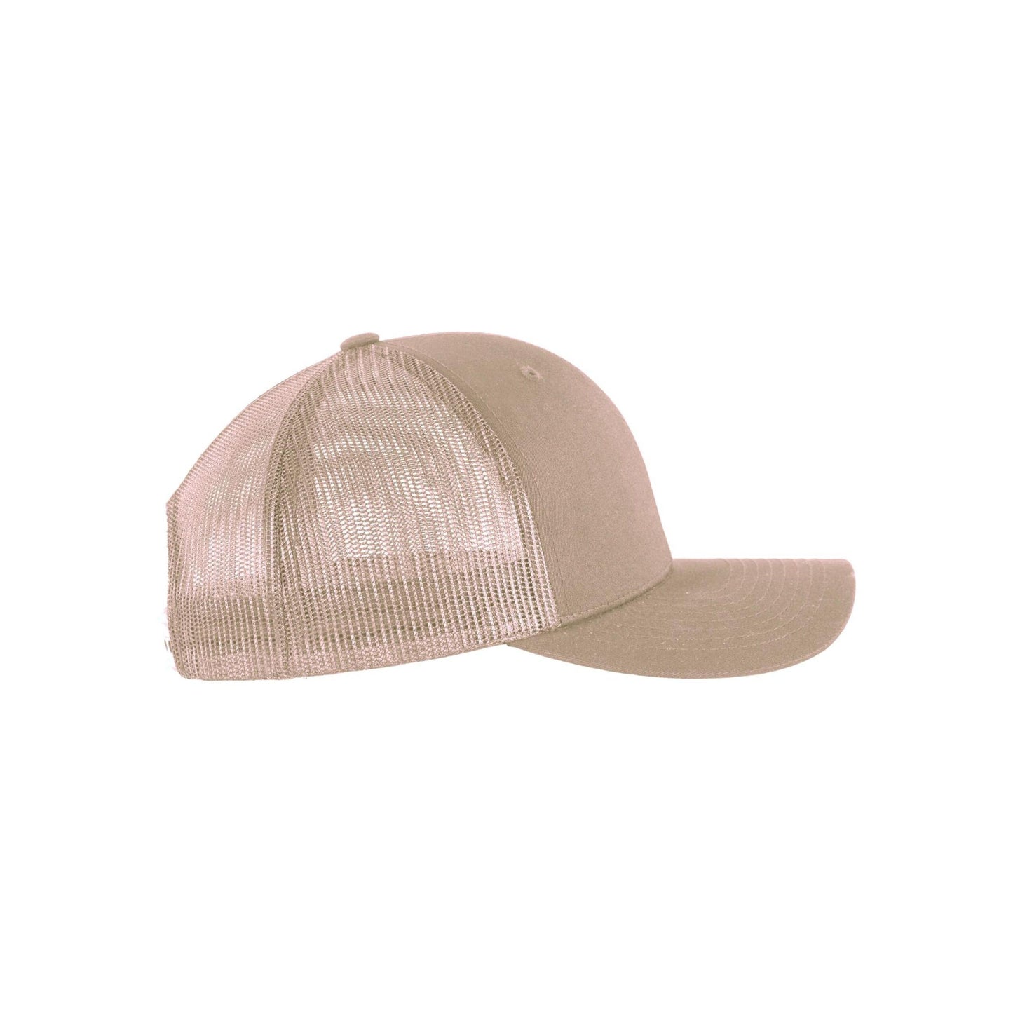 Khaki - Close up - Flexfit Unisex Adult Retro Trucker Cap