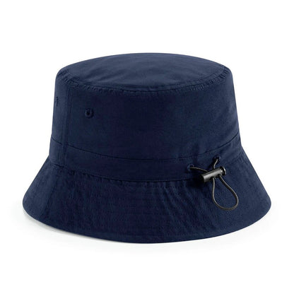 French Navy - Front - Beechfield Unisex Adult Recycled Polyester Bucket Hat