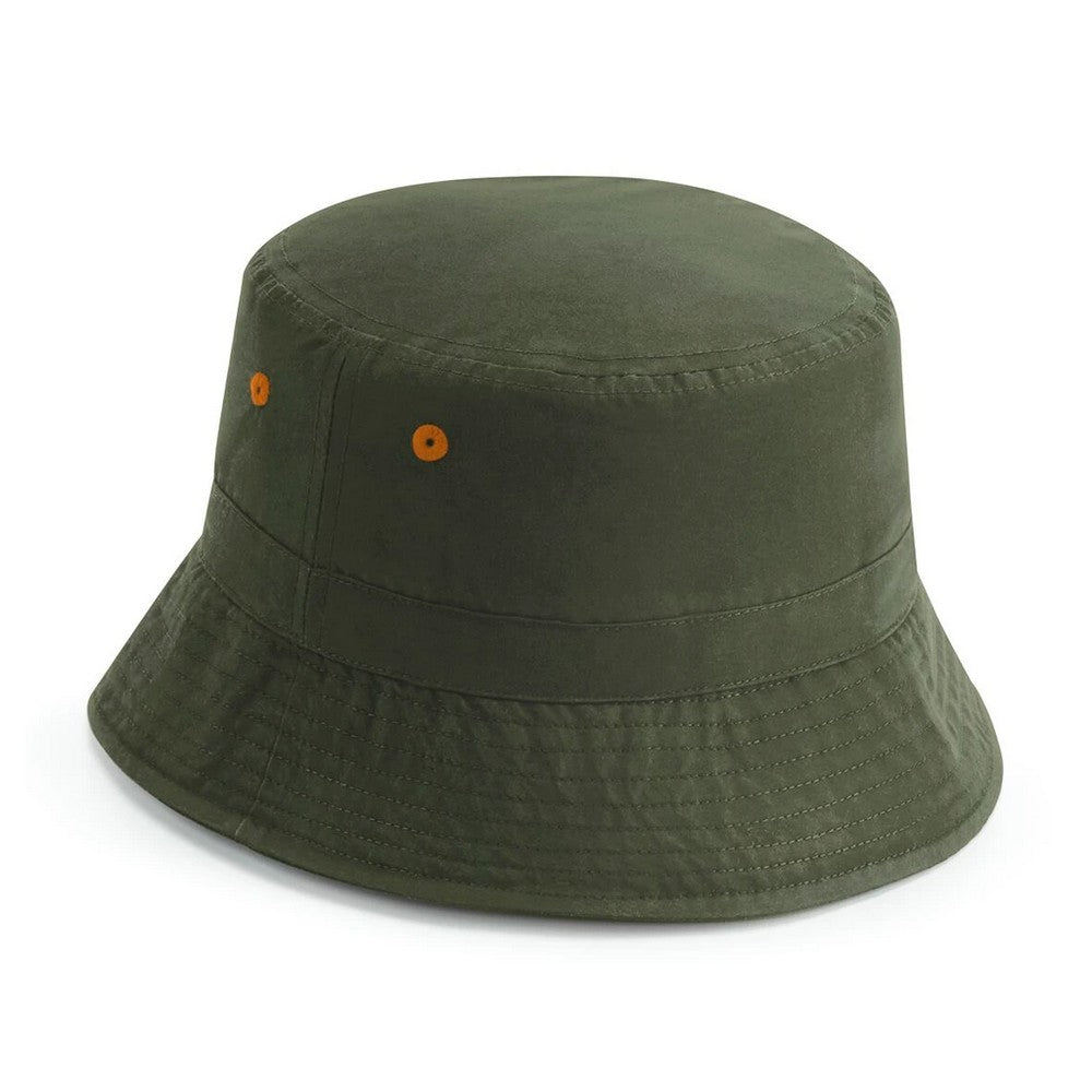Olive Green - Back - Beechfield Unisex Adult Recycled Polyester Bucket Hat