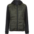 Deep Green-Black - Front - Tee Jay Womens-Ladies Stretch Hooded Jacket