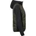 Deep Green-Black - Side - Tee Jay Womens-Ladies Stretch Hooded Jacket