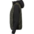 Deep Green-Black - Lifestyle - Tee Jay Womens-Ladies Stretch Hooded Jacket