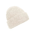 Almond Marl - Front - Beechfield Unisex Adult Ribbed Beanie