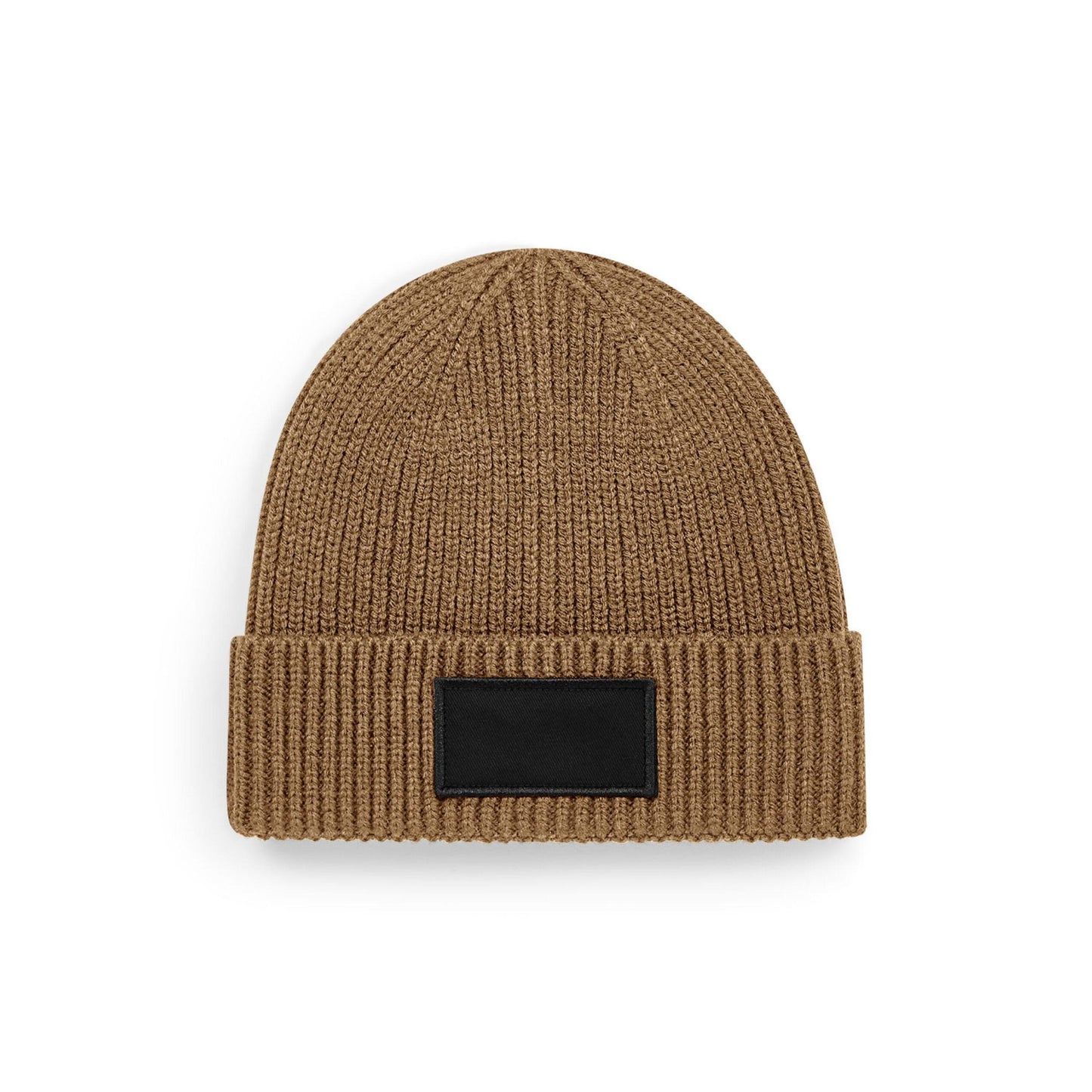 Biscuit-Black - Lifestyle - Beechfield Unisex Adult Patch Beanie