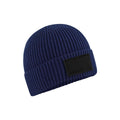 Oxford Navy-Black - Front - Beechfield Unisex Adult Patch Beanie