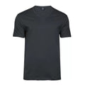 Dark Grey - Front - Tee Jay Mens Soft Touch V Neck Fashion T-Shirt