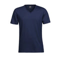 Navy - Front - Tee Jay Mens Soft Touch V Neck Fashion T-Shirt
