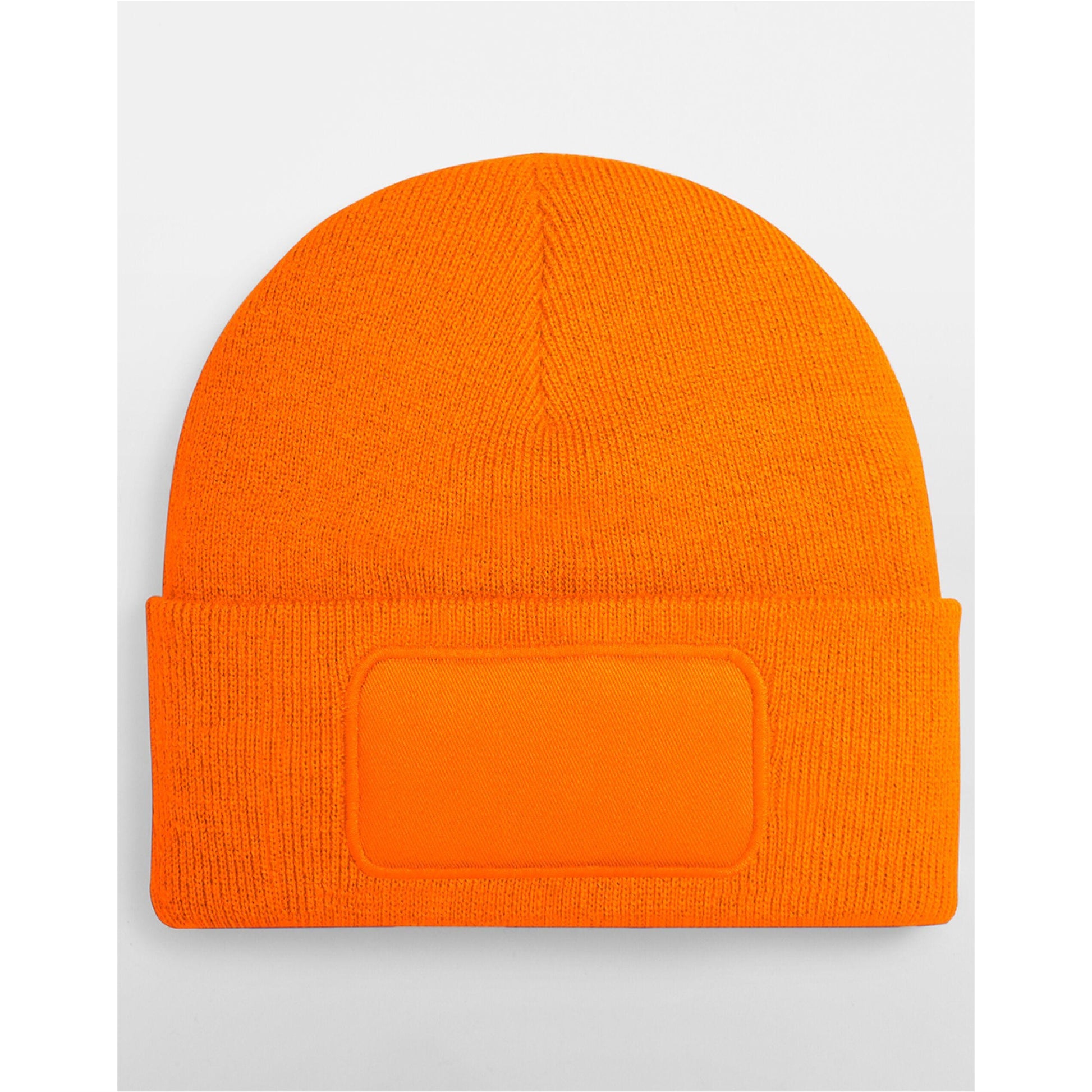 Orange - Side - Beechfield Unisex Adult Original Patch Beanie