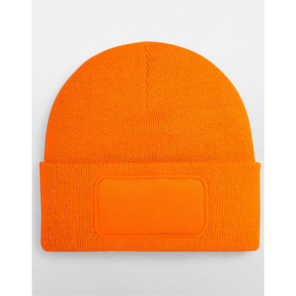 Orange - Side - Beechfield Unisex Adult Original Patch Beanie