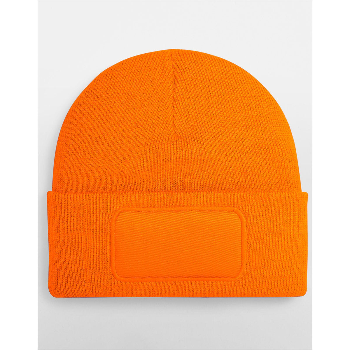 Orange - Side - Beechfield Unisex Adult Original Patch Beanie