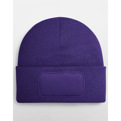 Purple - Side - Beechfield Unisex Adult Original Patch Beanie