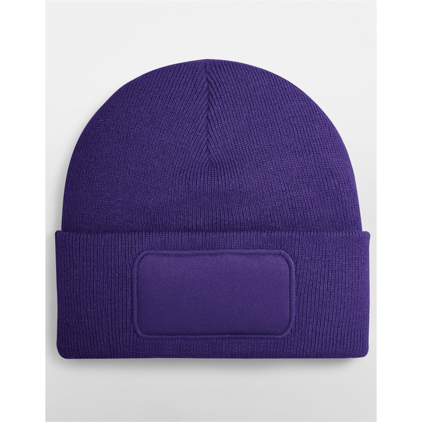 Purple - Side - Beechfield Unisex Adult Original Patch Beanie