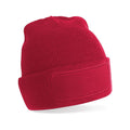 Classic Red - Front - Beechfield Unisex Adult Original Patch Beanie