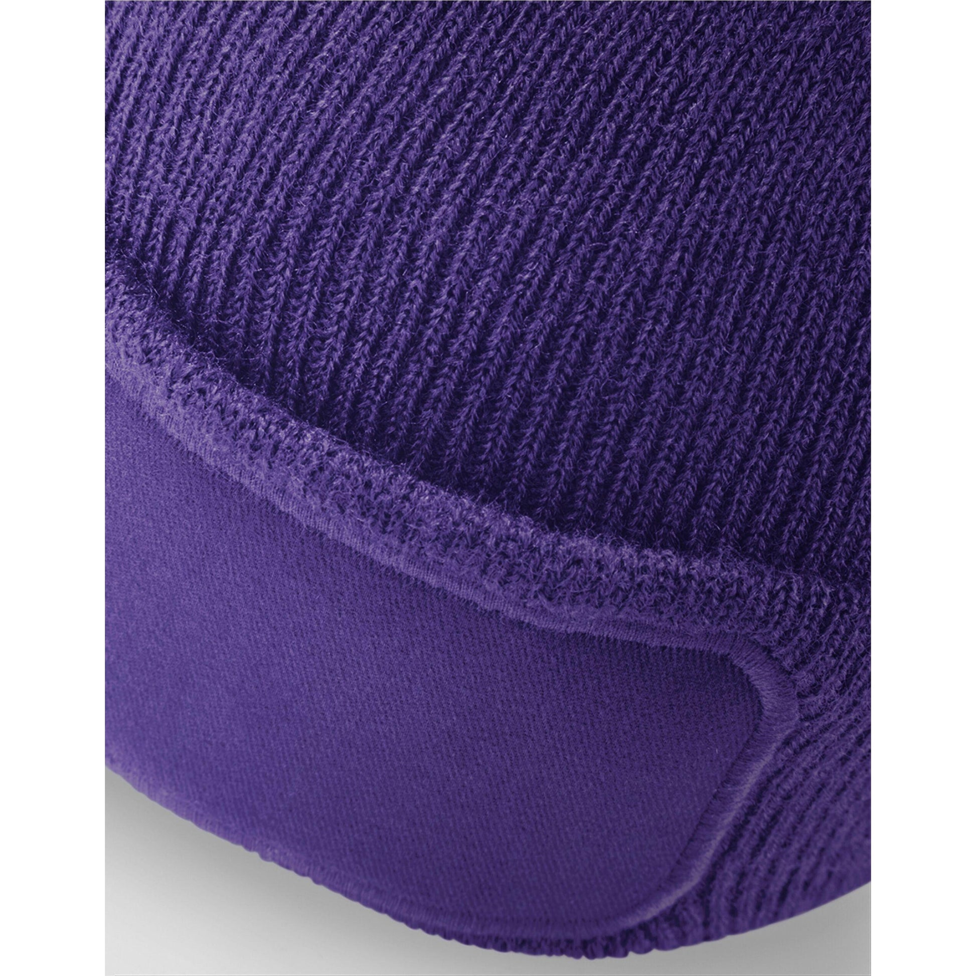 Purple - Lifestyle - Beechfield Unisex Adult Original Patch Beanie