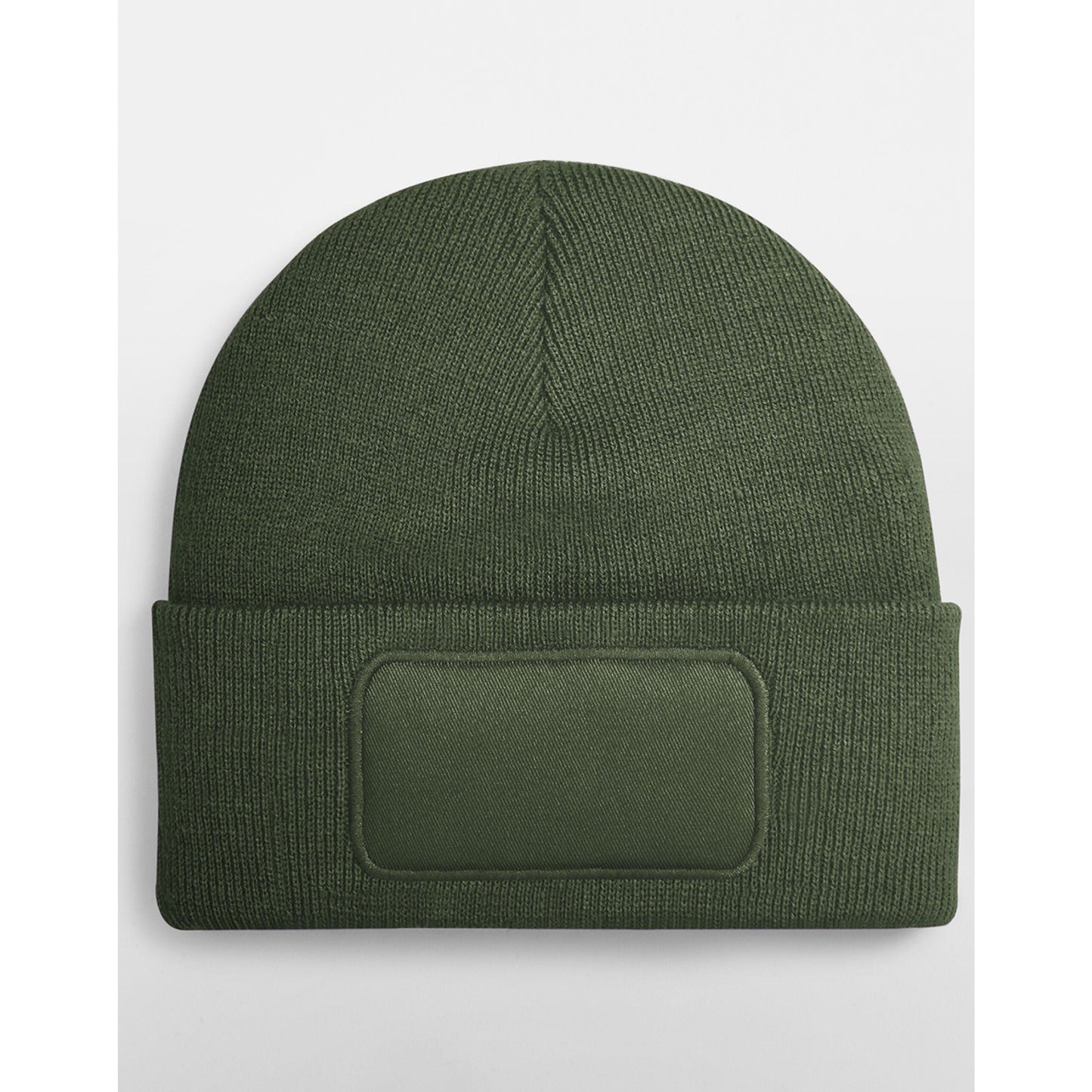 Olive Green - Side - Beechfield Unisex Adult Original Patch Beanie