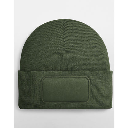 Olive Green - Side - Beechfield Unisex Adult Original Patch Beanie