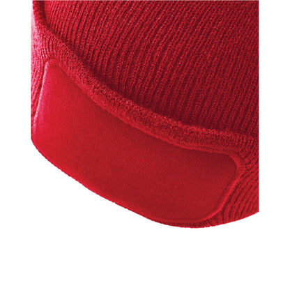 Classic Red - Back - Beechfield Unisex Adult Original Patch Beanie