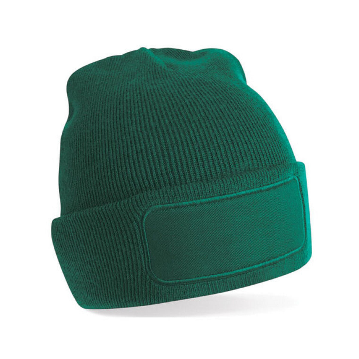 Bottle Green - Front - Beechfield Unisex Adult Original Patch Beanie