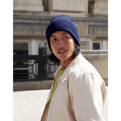 Oxford Navy - Pack Shot - Beechfield Unisex Adult Original Deep Cuffed Beanie