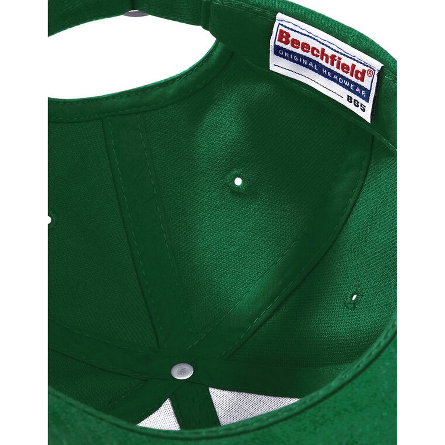 Forest Green - Side - Beechfield Unisex Adult Pro-Style Heavy Brushed Cotton Baseball Cap