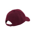 Burgundy - Back - Beechfield Unisex Adult Pro-Style Heavy Brushed Cotton Baseball Cap